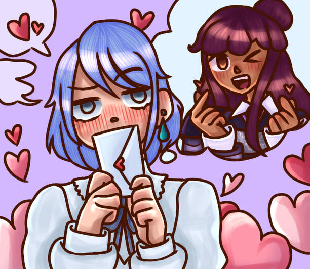 Franziska von Karma and Maya Fey from Ace Attorney