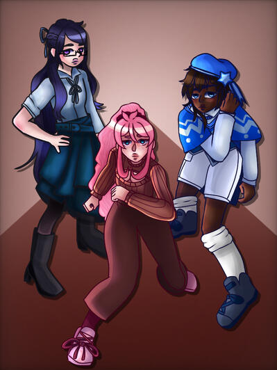 Left to right: Ebinuma Shungyosai, Chunami Takao, Saza Daisuke. My OCs