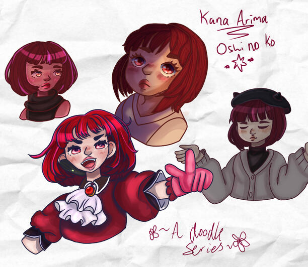 Doodles of Kana Arima from Oshi no Ko