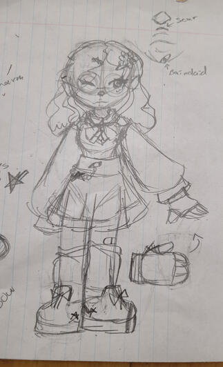 Casual wear for my sona! (Sketch)